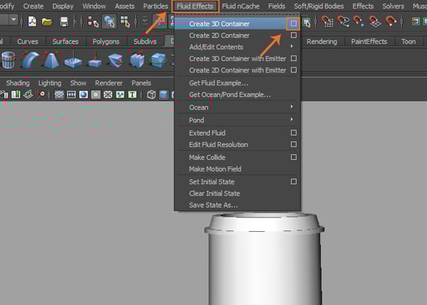Fluid Effects  Create 3D Container