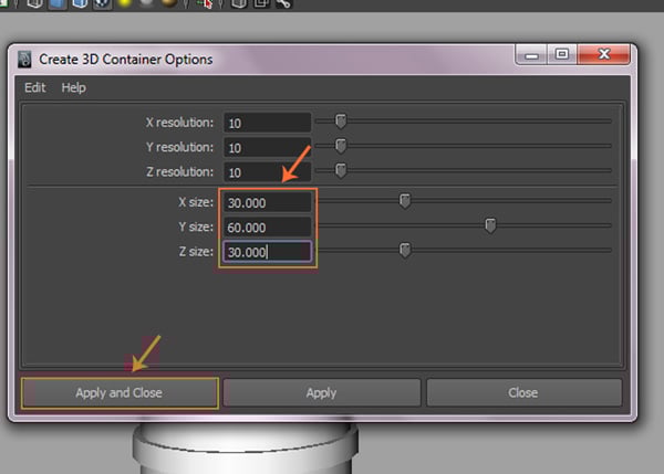Create 3D Container Options