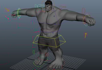 Rigging of Hulk: Part 6