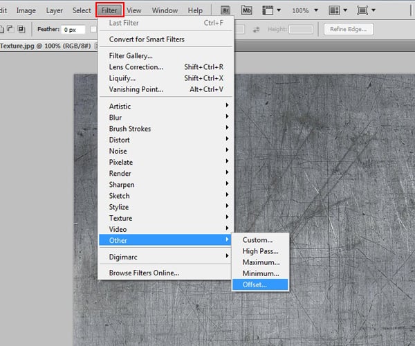 Applying the Offset Filter