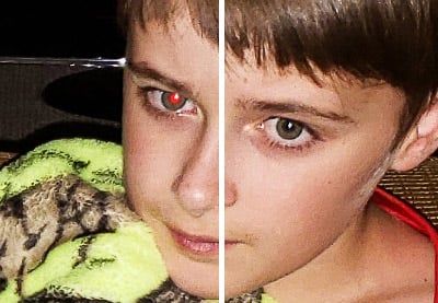 How to get rid of red eye in Photoshop