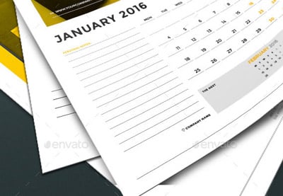 Prepárese para 2016 con calendarios mensuales imprimibles y plantillas de planes en blanco