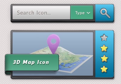 Design a Search Bar and Image Display Interface in Adobe Photoshop