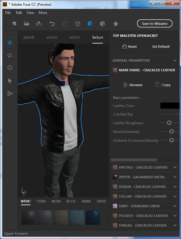 Change the jacket color to solid black