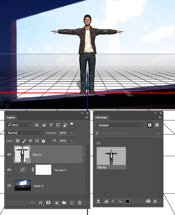 Add the Danny model as a 3D object