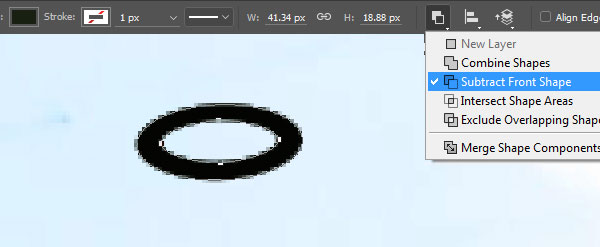 copy and paste the path onto itself and subtract the front shape