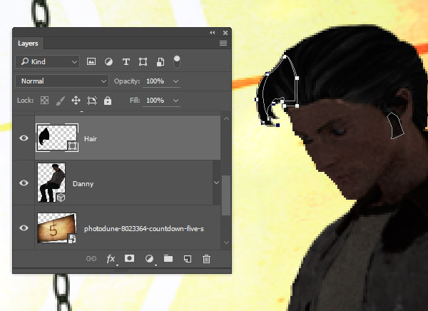 Give Danny his signature hairstyle