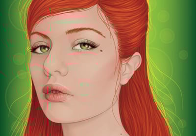 Create a Backlit, Elegant Female Portrait in Illustrator