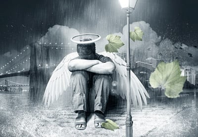 Create a Fallen, Rain-Soaked, Angel Composition in Photoshop