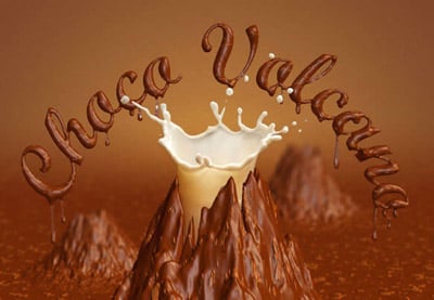 Create a Chocolate Volcano Using 3D Effects