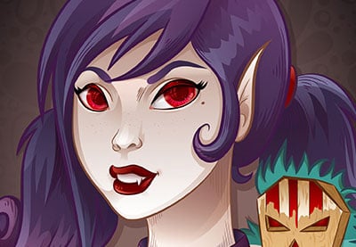 Create a Feisty Female Vampire and Her Pet in Adobe Illustrator