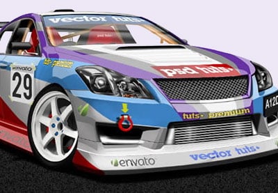 Dibuja un coche de rally usando técnicas de pincelado sencillas en Photoshop