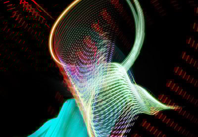 So erstellen Sie ein Zusammenspiel abstrakter Lichtstreifen