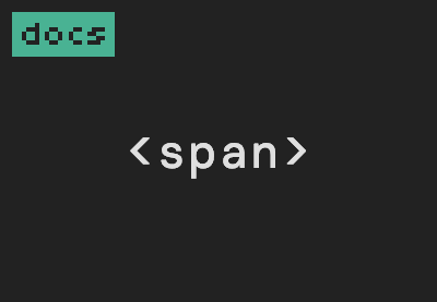 HTML Element: span