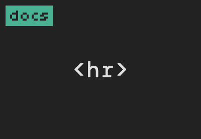 HTML Element: hr