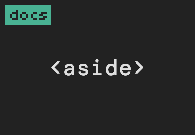 HTML Element: aside