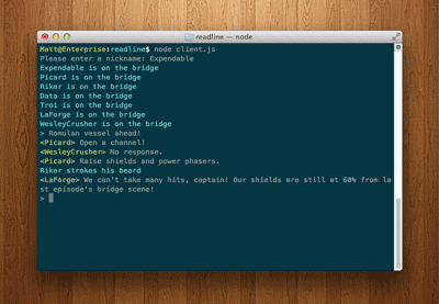 
Real-Time Chat With Node.js' Readline & Socket.io