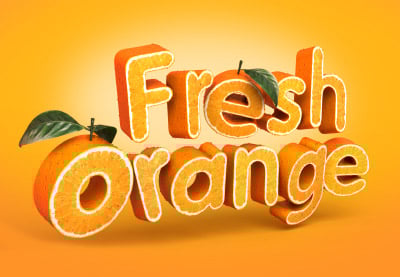 Create a 3D, Fruit-Textured, Text Effect
