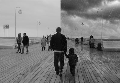 Добавляем Эффект Дождя на Фотографию в программе Photoshop