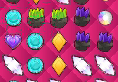 Wie kann man eine Benutzeroberfläche für ein mobiles Spiel zum Austausch von Edelsteinen in Illustrator entwerfen?