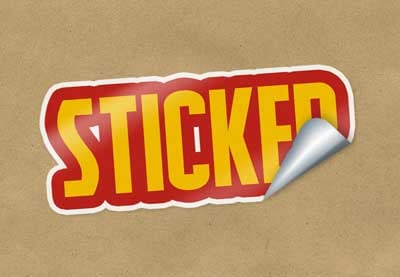 Cómo crear un efecto de texto de calcomanía despegada