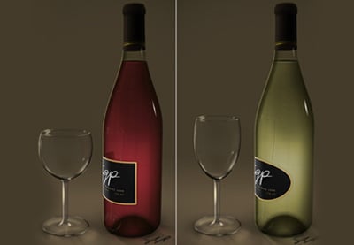 Create a Wine Bottle and Glass with Smart Objects