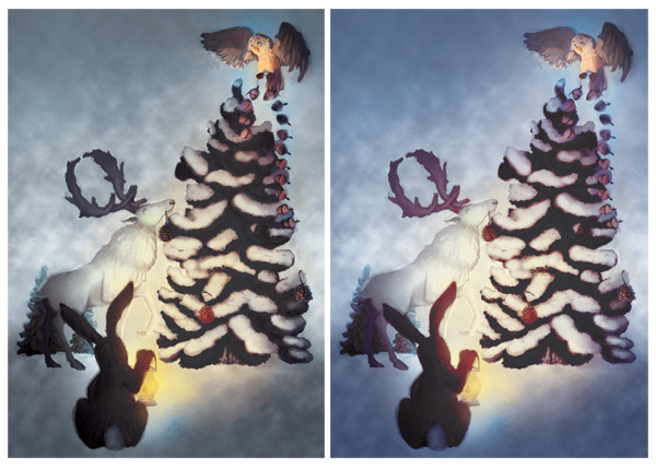 Add a Purple Layer Set to Soft Light