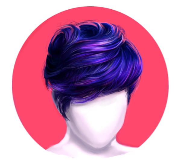 Paint Short Realistic Layered Hair in Photoshop Art Tutorial by Melody Nieves