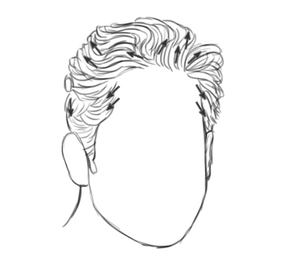 How to Draw Hair by Studying its Direction 