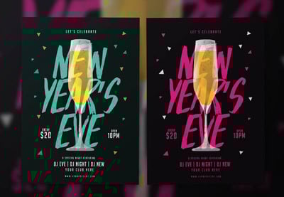 Los 30 mejores volantes e invitaciones de Año Nuevo 