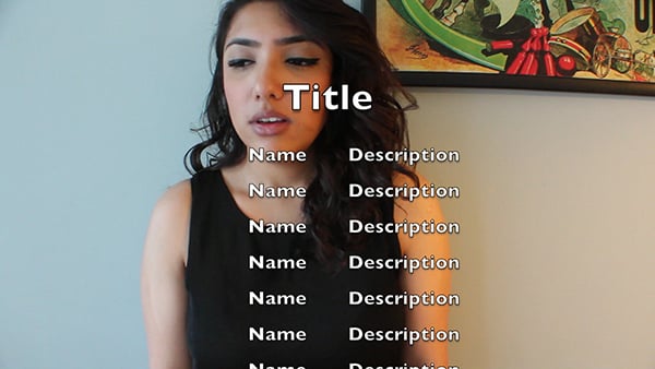 An example of titles that break the flow