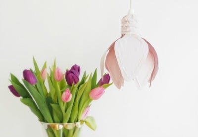 How to Make a Flower Lamp Shade With Fabric