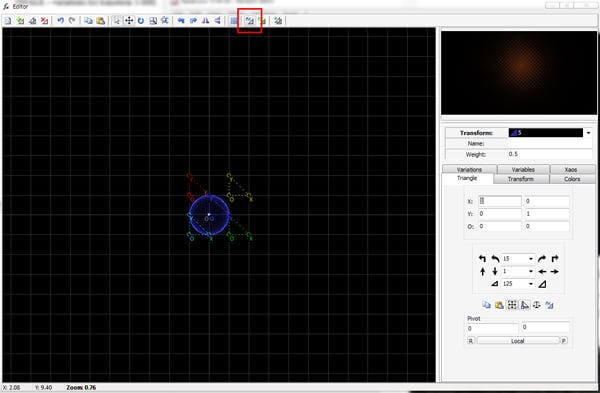 Activating Post Transform Editing Mode