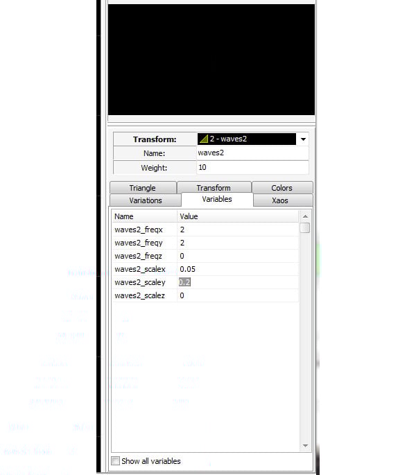 Transform 2s Variables are Set