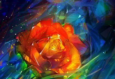 Experiment With Color in Adobe Illustrator to Create an Abstract Rose Illustration