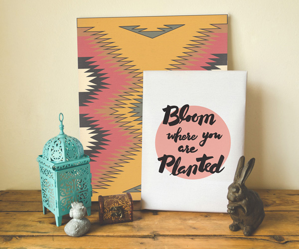 Bloom typographic poster by Catherine Dawes