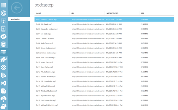 Podcast episode list