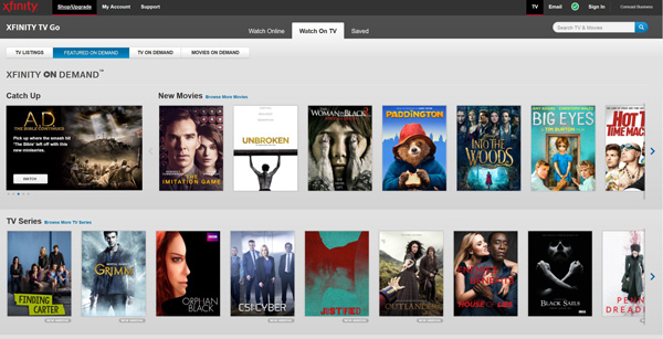 Xfinity on Demand screenshot
