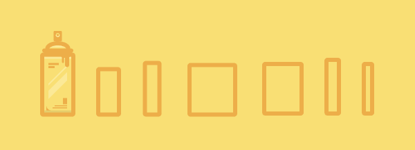 using variation of the spray icon base shape to create the other icons