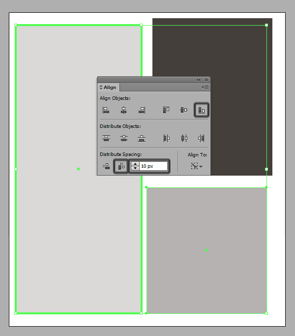 aligning the first two tiles