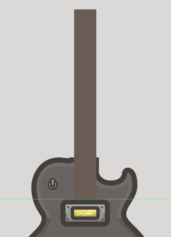 creating the base shape for the guitars neck