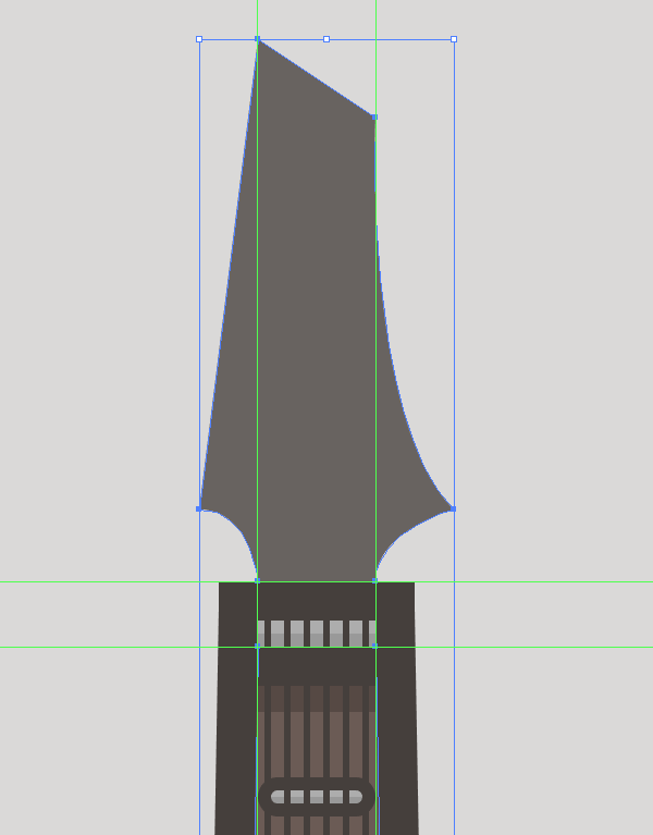 creating the base shape of the guitars head