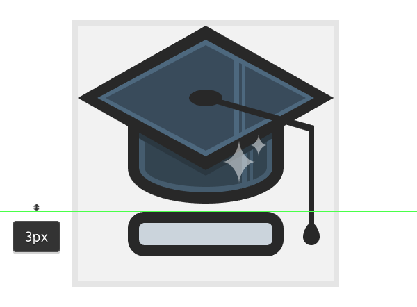 adding the top section of the folded diploma