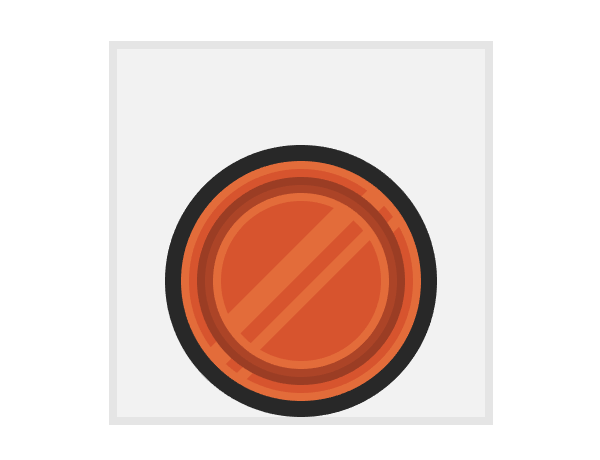 adding the second pair of diagonal highlights to the medal coin