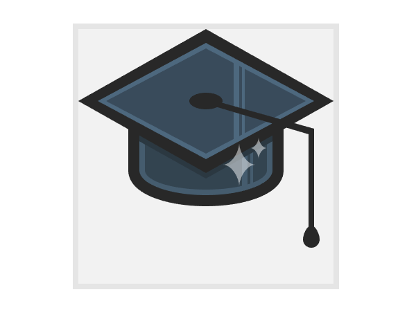adding the star shaped highlights to the graduation icon