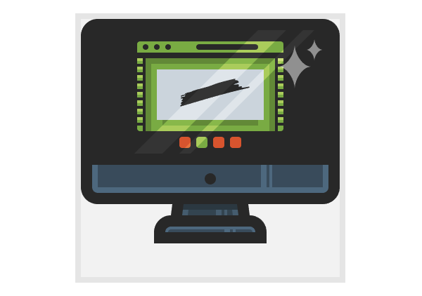 adding the star shaped highlights to the iMac icon