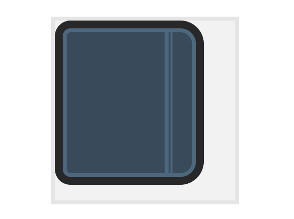 adding the vertical highlights to the notebook icon
