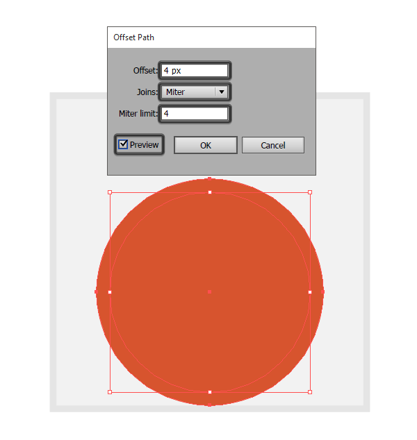 applying a 4 px outline to the medals coin