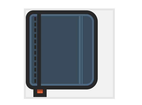 creating the bookmark for the notebook icon