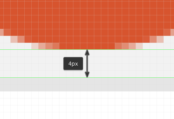 example of using the Pixel Preview mode to align the shapes to the grid
